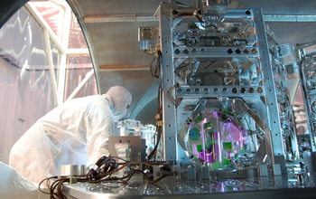 technician and equipment in LIGO